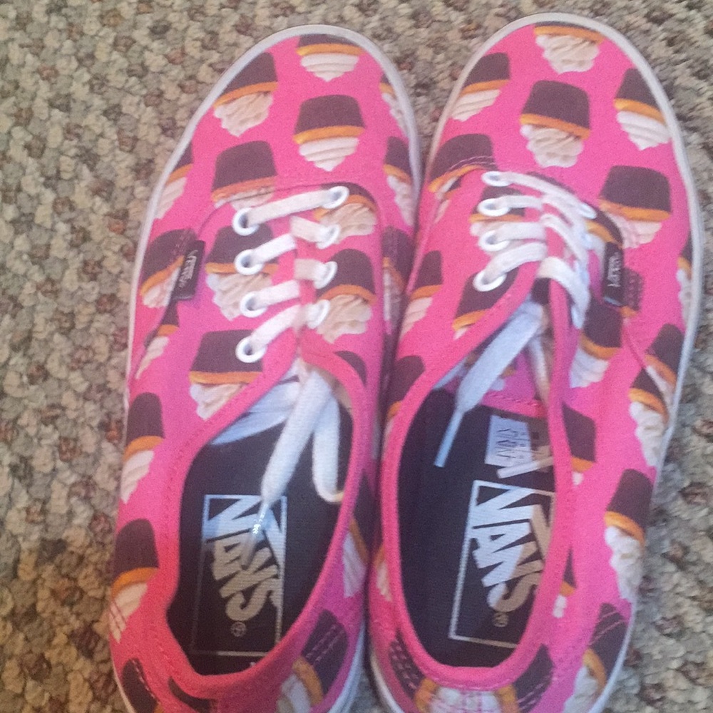 Vans with cupcake pattern